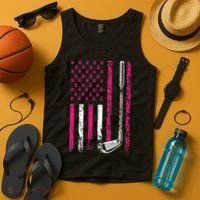 American Sports Flag Breast Cancer Awareness Golf Club Tank Top thumb 4