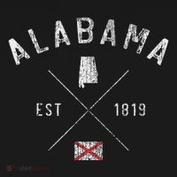 Alabama State Flag And Year Vintage Distressed. T-Shirt thumb 7