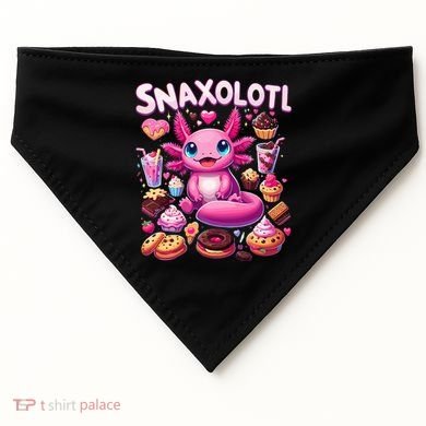 Axolotl Snaxolotl Funny Snacks Axolotls USA-Made Doggie Bandana