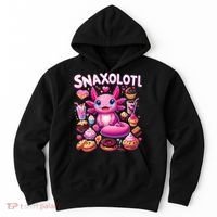 Axolotl Snaxolotl Funny Snacks Axolotls Hoodie thumb 0