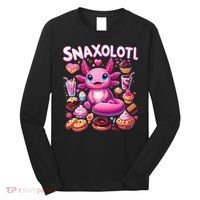 Axolotl Snaxolotl Funny Snacks Axolotls Long Sleeve Shirt thumb 0