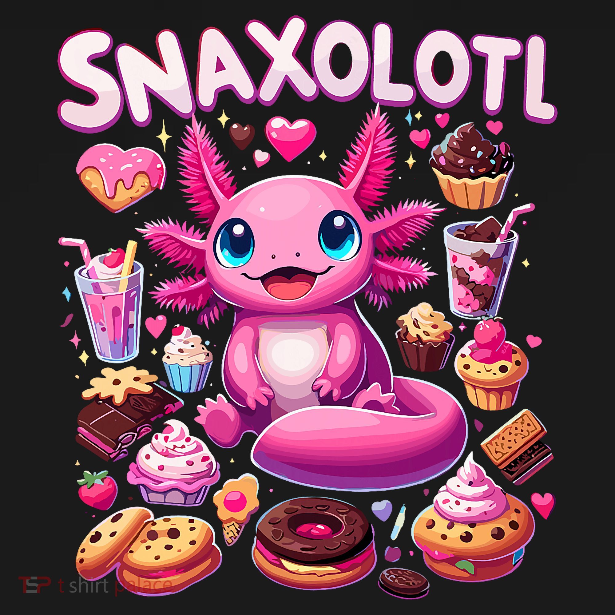 Axolotl Snaxolotl Funny Snacks Axolotls Apron
