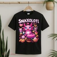 Axolotl Snaxolotl Funny Snacks Axolotls T-Shirt thumb 2