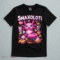 Axolotl Snaxolotl Funny Snacks Axolotls T-Shirt thumb 5