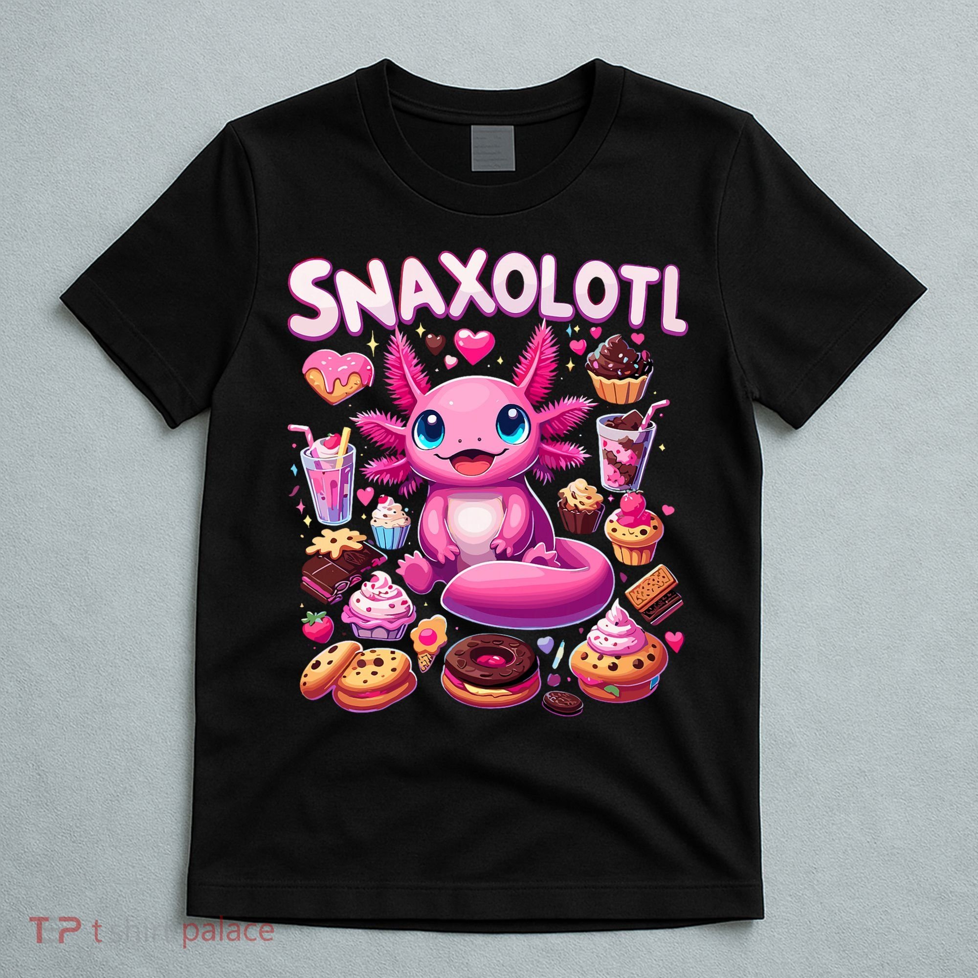 Axolotl Snaxolotl Funny Snacks Axolotls T-Shirt