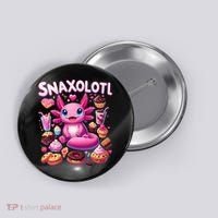Axolotl Snaxolotl Funny Snacks Axolotls Button thumb 0