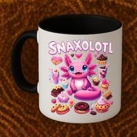 Axolotl Snaxolotl Funny Snacks Axolotls Coffee Mug thumb 2