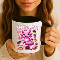 Axolotl Snaxolotl Funny Snacks Axolotls Coffee Mug thumb 3