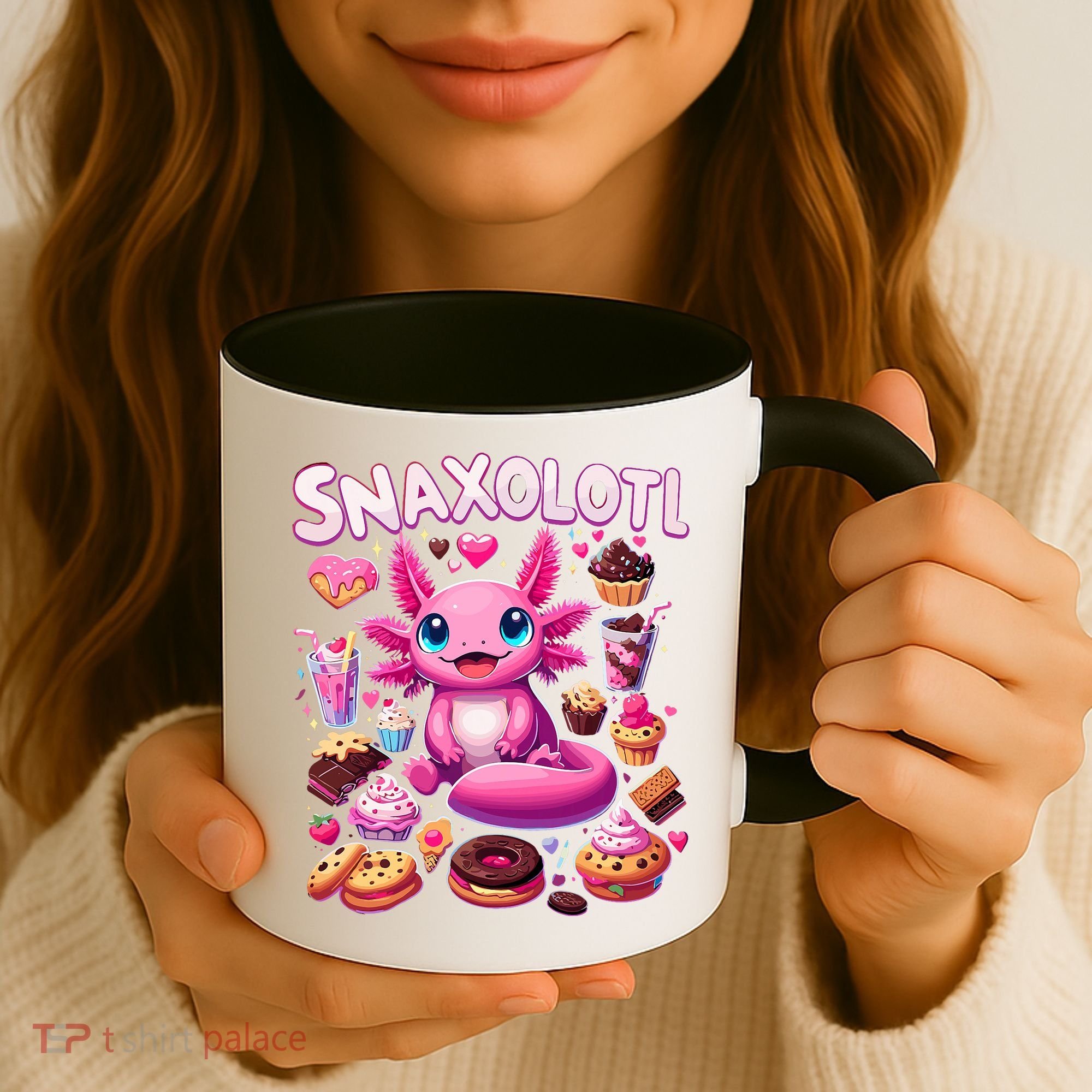 Axolotl Snaxolotl Funny Snacks Axolotls Coffee Mug