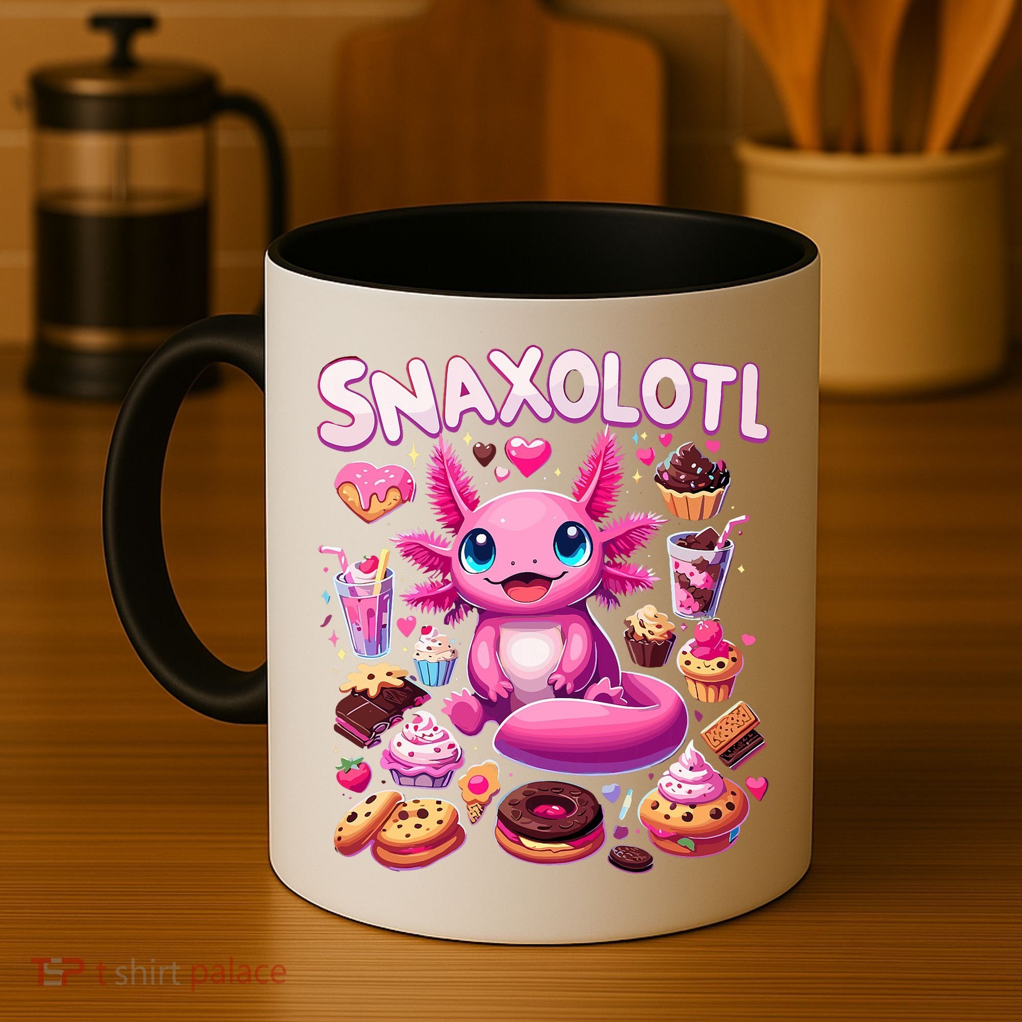 Axolotl Snaxolotl Funny Snacks Axolotls Coffee Mug