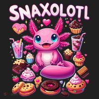 Axolotl Snaxolotl Funny Snacks Axolotls Beanie thumb 2