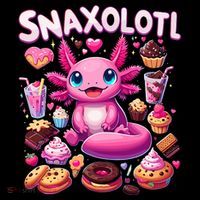 Axolotl Snaxolotl Funny Snacks Axolotls Women's Hoodie thumb 2