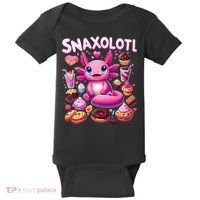 Axolotl Snaxolotl Funny Snacks Axolotls Baby Bodysuit thumb 0
