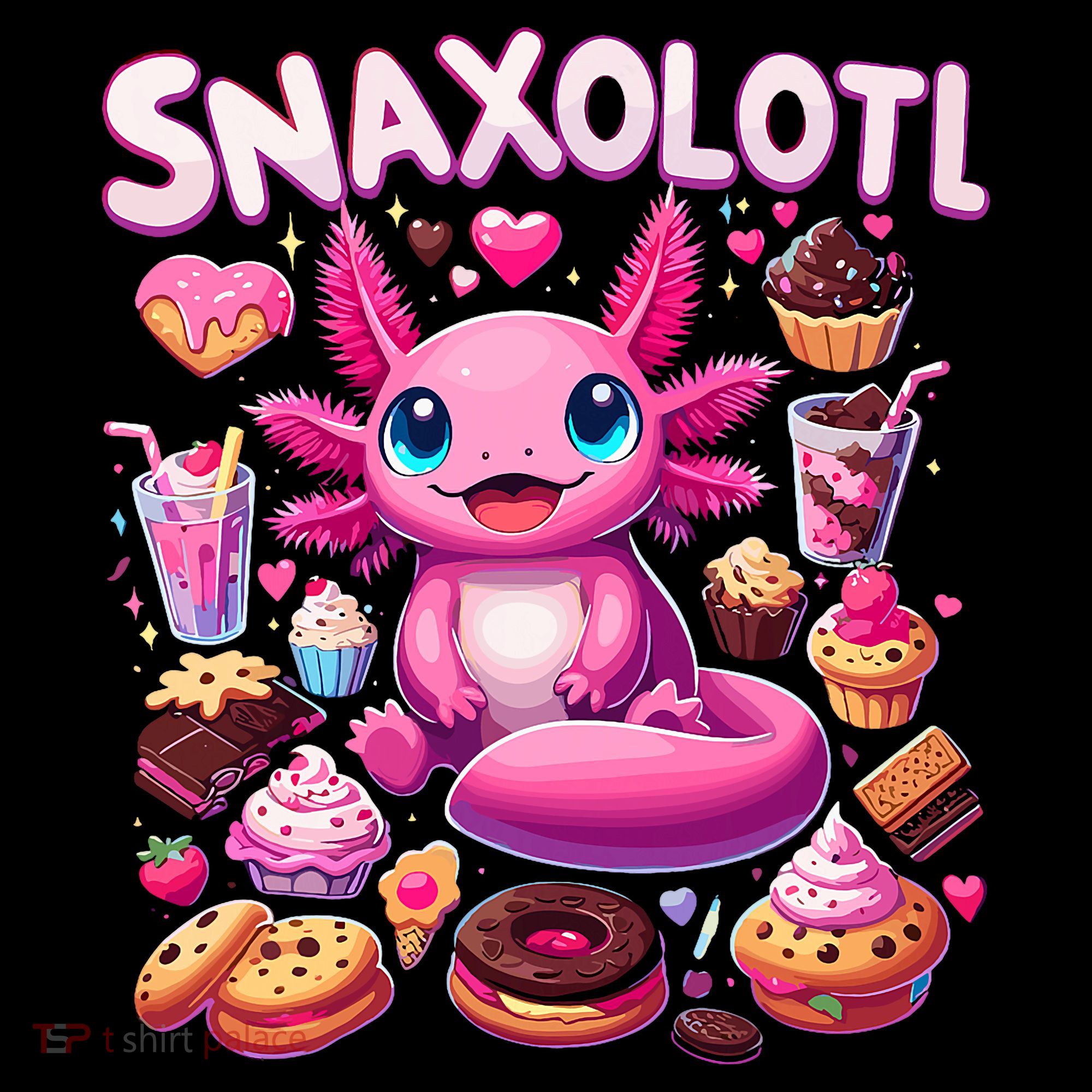 Axolotl Snaxolotl Funny Snacks Axolotls Baby Bodysuit