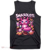 Axolotl Snaxolotl Funny Snacks Axolotls Tank Top thumb 0