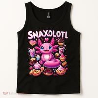 Axolotl Snaxolotl Funny Snacks Axolotls Tank Top thumb 2