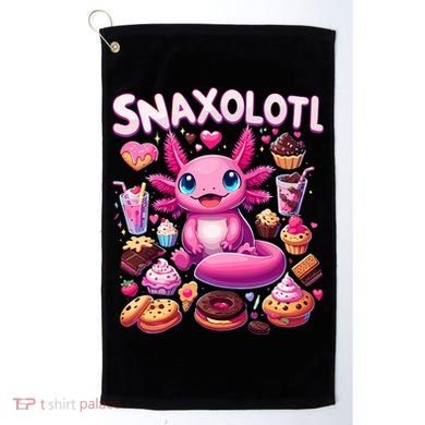 Axolotl Snaxolotl Funny Snacks Axolotls Golf Towel