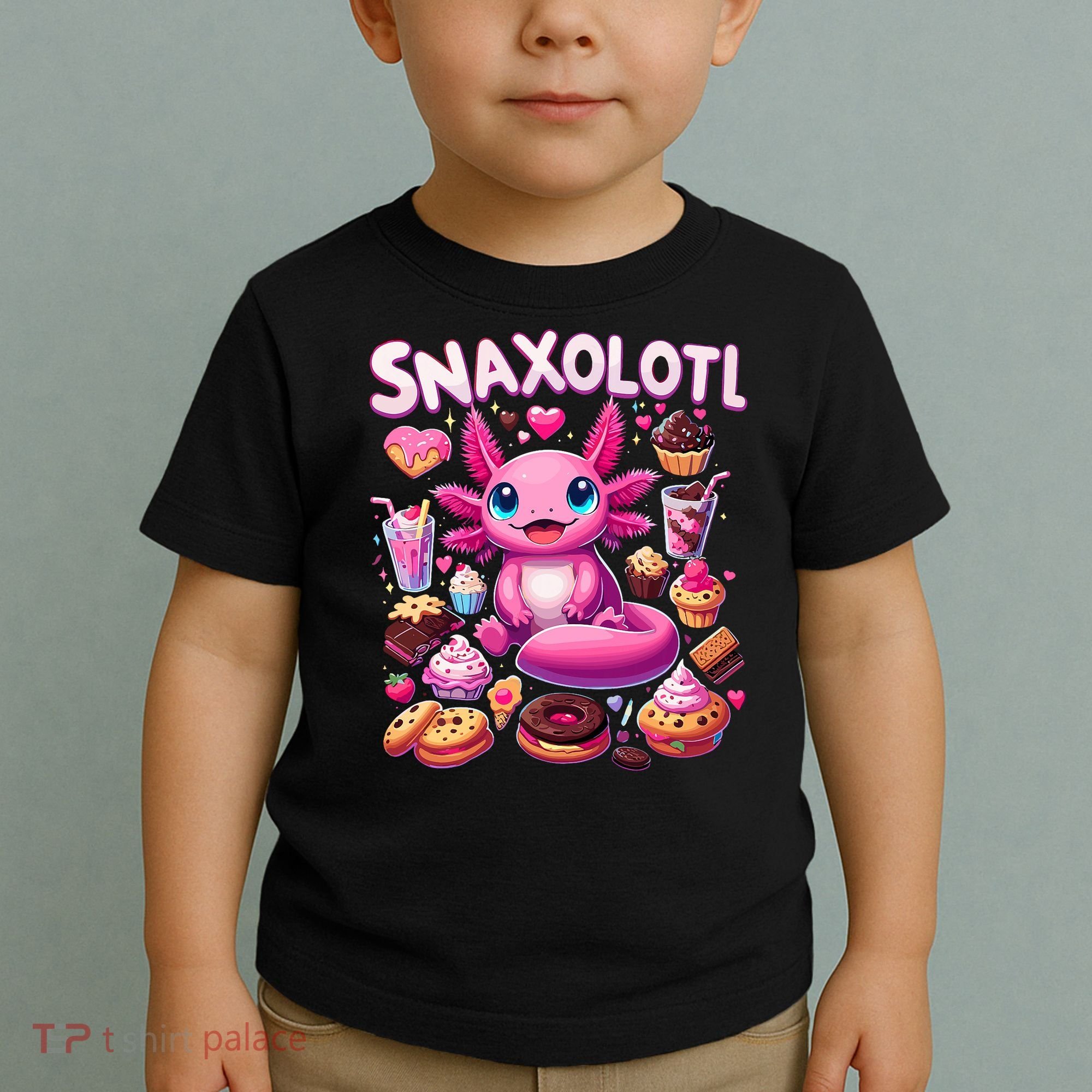 Axolotl Snaxolotl Funny Snacks Axolotls Toddler T-Shirt