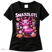 Axolotl Snaxolotl Funny Snacks Axolotls Women's T-Shirt thumb 0