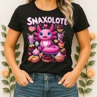 Axolotl Snaxolotl Funny Snacks Axolotls Women's T-Shirt thumb 2