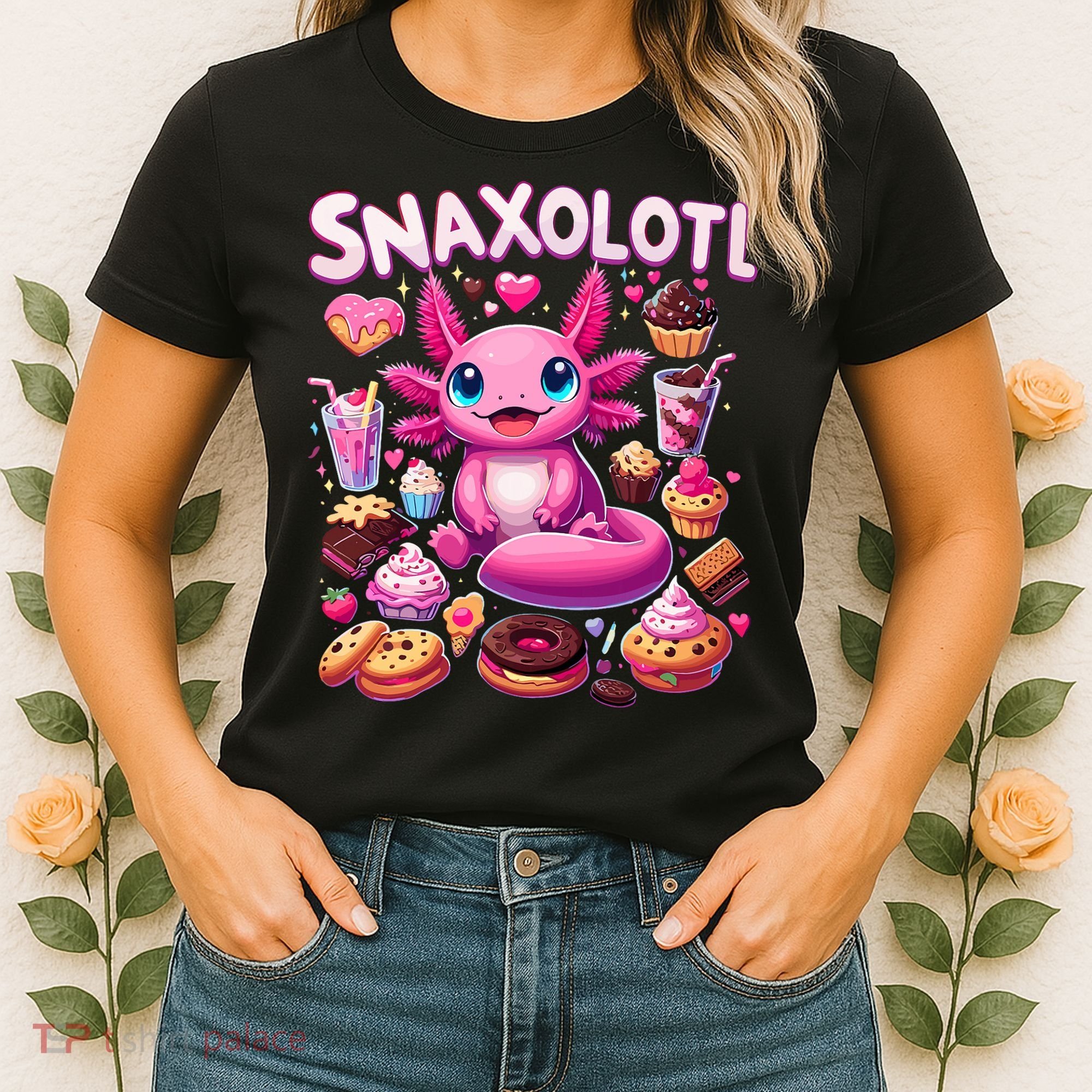 Axolotl Snaxolotl Funny Snacks Axolotls Women's T-Shirt