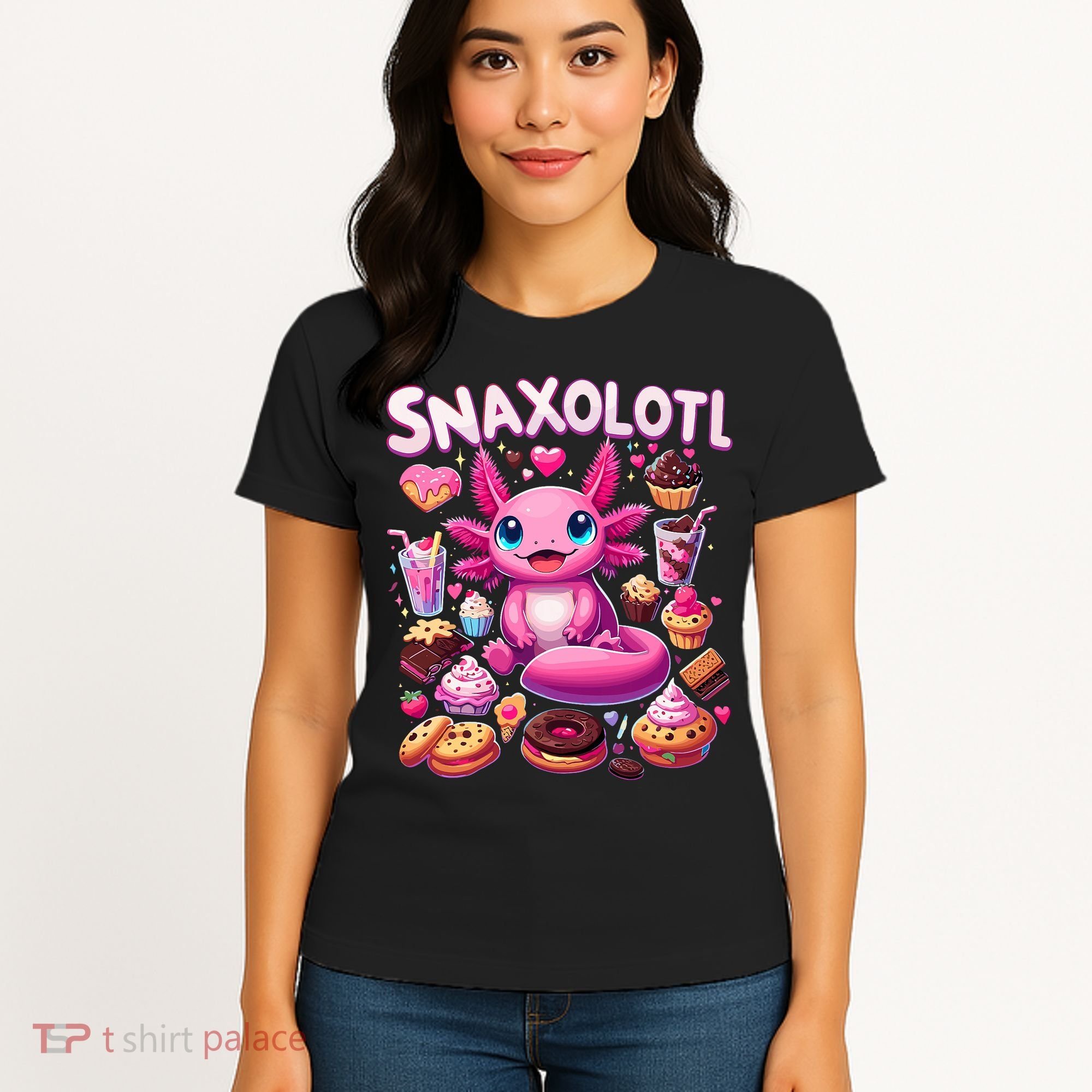Axolotl Snaxolotl Funny Snacks Axolotls Women's T-Shirt
