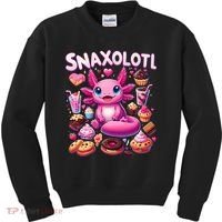 Axolotl Snaxolotl Funny Snacks Axolotls Kids Sweatshirt thumb 0