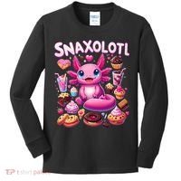 Axolotl Snaxolotl Funny Snacks Axolotls Kids Long Sleeve Shirt thumb 0