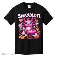 Axolotl Snaxolotl Funny Snacks Axolotls Kids T-Shirt thumb 0