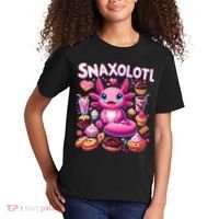 Axolotl Snaxolotl Funny Snacks Axolotls Kids T-Shirt thumb 2