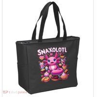 Axolotl Snaxolotl Funny Snacks Axolotls Tote Bag thumb 2
