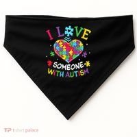 Autism Shirts For Women I Love Some With Autism USA-Made Doggie Bandana thumb 0