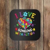 Autism Shirts For Women I Love Some With Autism Coaster thumb 0