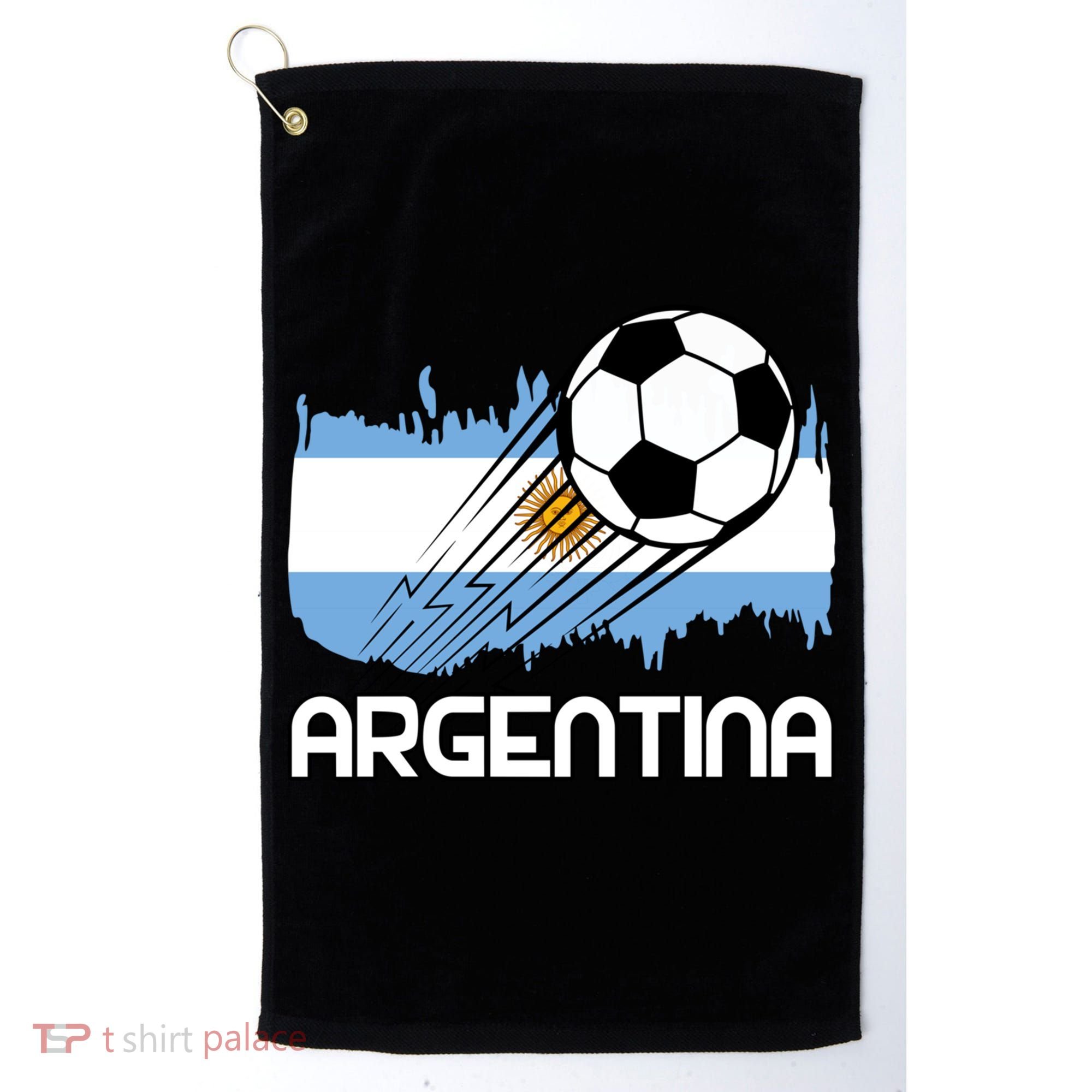 Argentina Soccer Fan Gift Golf Towel