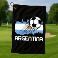 Argentina Soccer Fan Gift Golf Towel thumb 1