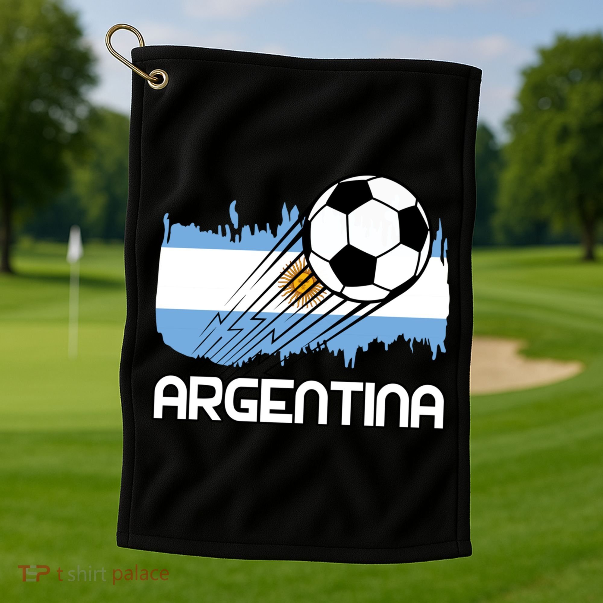 Argentina Soccer Fan Gift Golf Towel