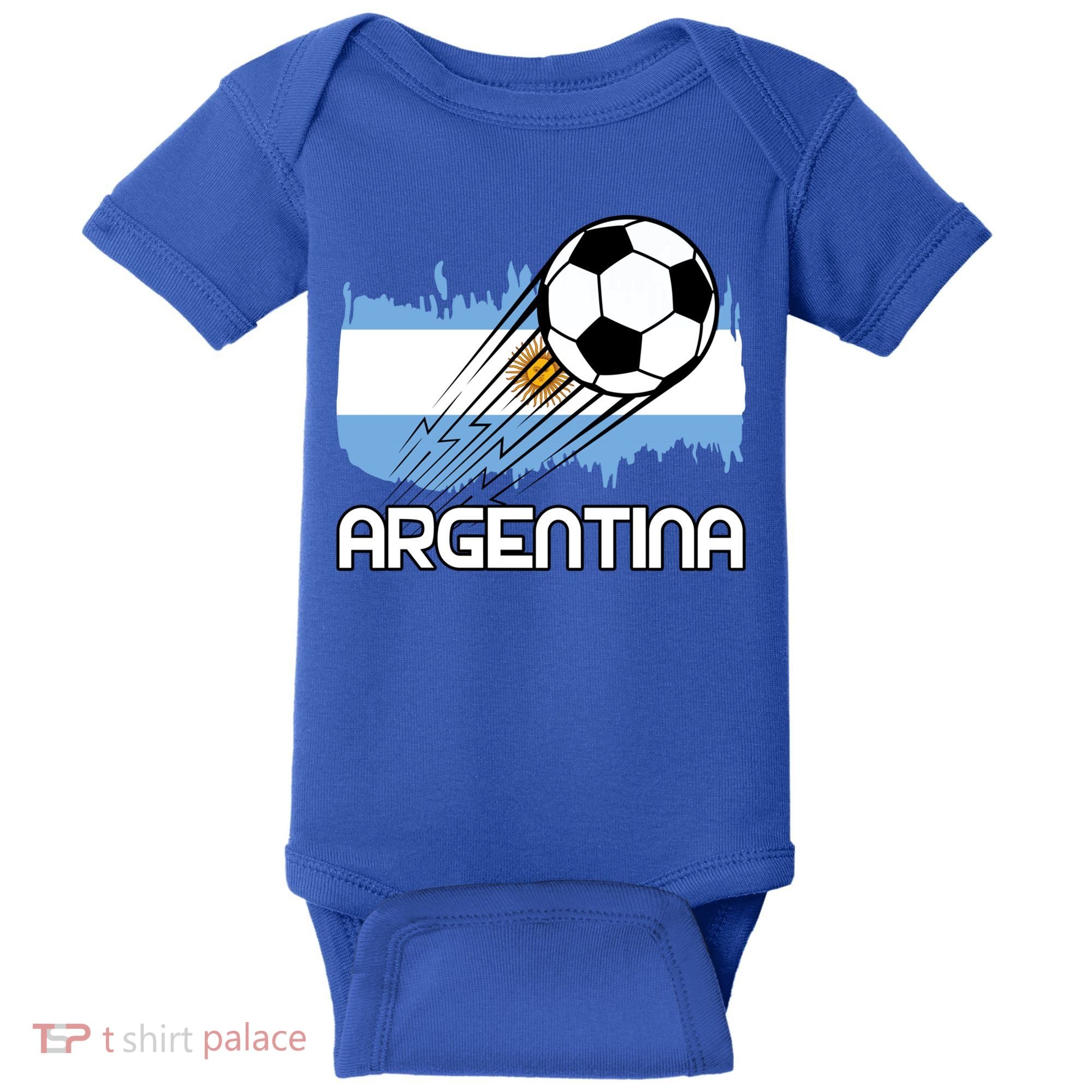 Argentina Soccer Fan Gift Baby Bodysuit
