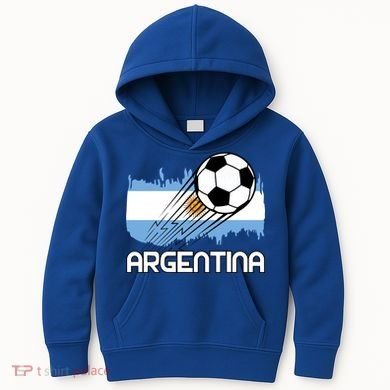 Argentina Soccer Fan Gift Kids Hoodie