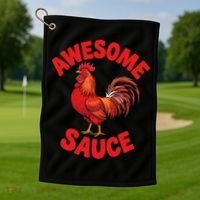 Awesome Sauce Funny For Humans Golf Towel thumb 1