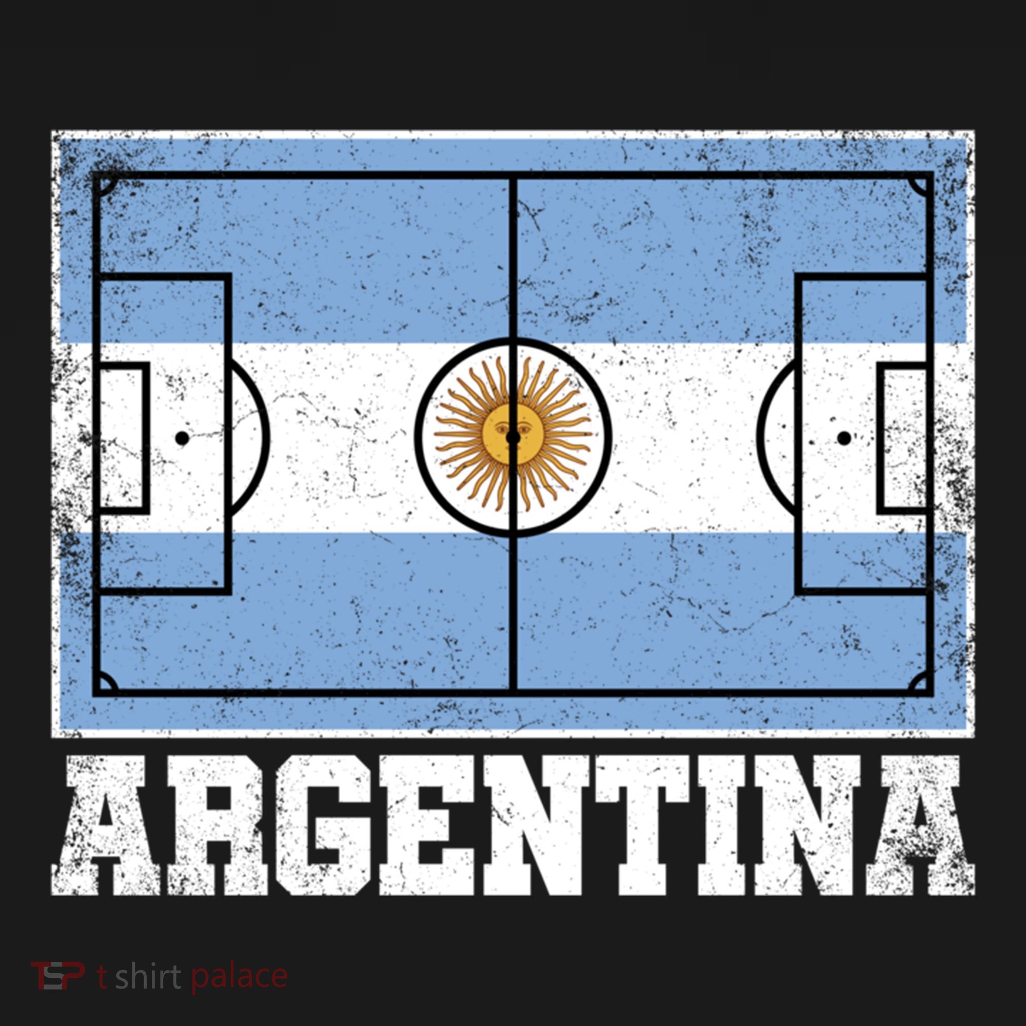 Argentina Soccer Field Country Flag Argentinian Pride Gift Bucket Hat