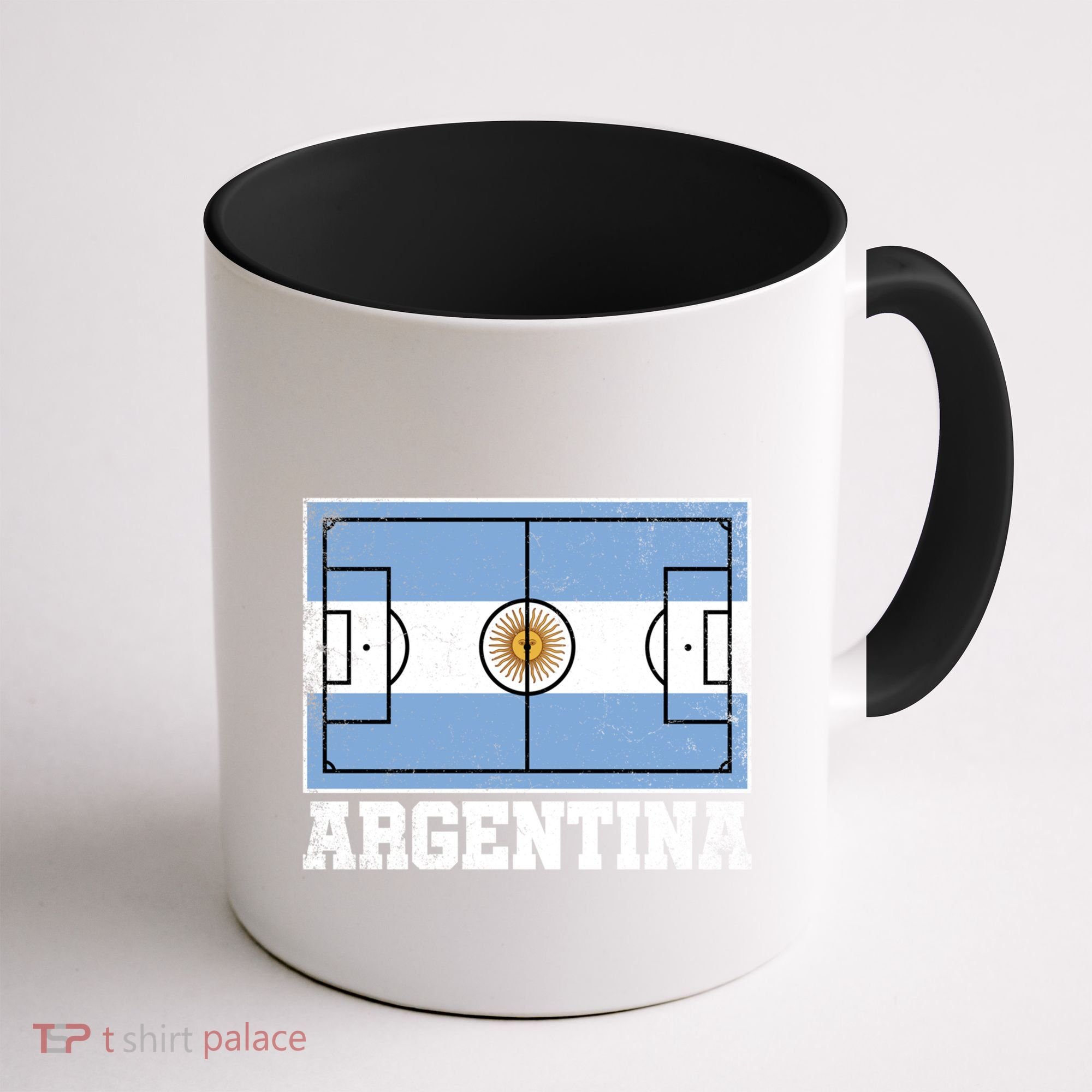 Argentina Soccer Field Country Flag Argentinian Pride Gift Coffee Mug