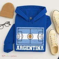 Argentina Soccer Field Country Flag Argentinian Pride Gift Hoodie thumb 4