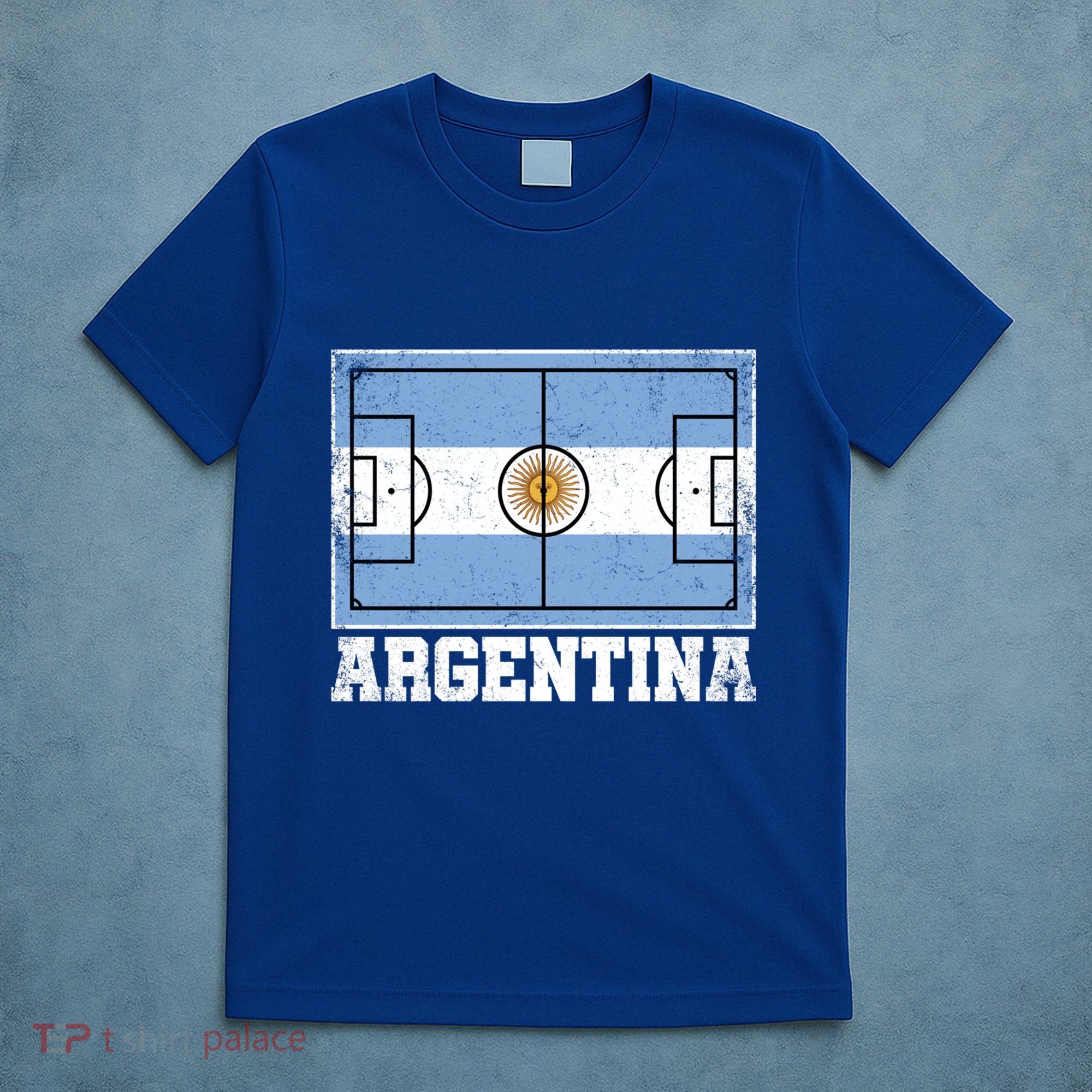 Argentina Soccer Field Country Flag Argentinian Pride Gift T-Shirt