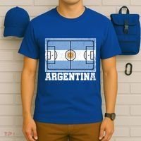 Argentina Soccer Field Country Flag Argentinian Pride Gift T-Shirt thumb 6
