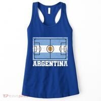 Argentina Soccer Field Country Flag Argentinian Pride Gift Women's Tank Top thumb 0