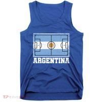 Argentina Soccer Field Country Flag Argentinian Pride Gift Tank Top thumb 0