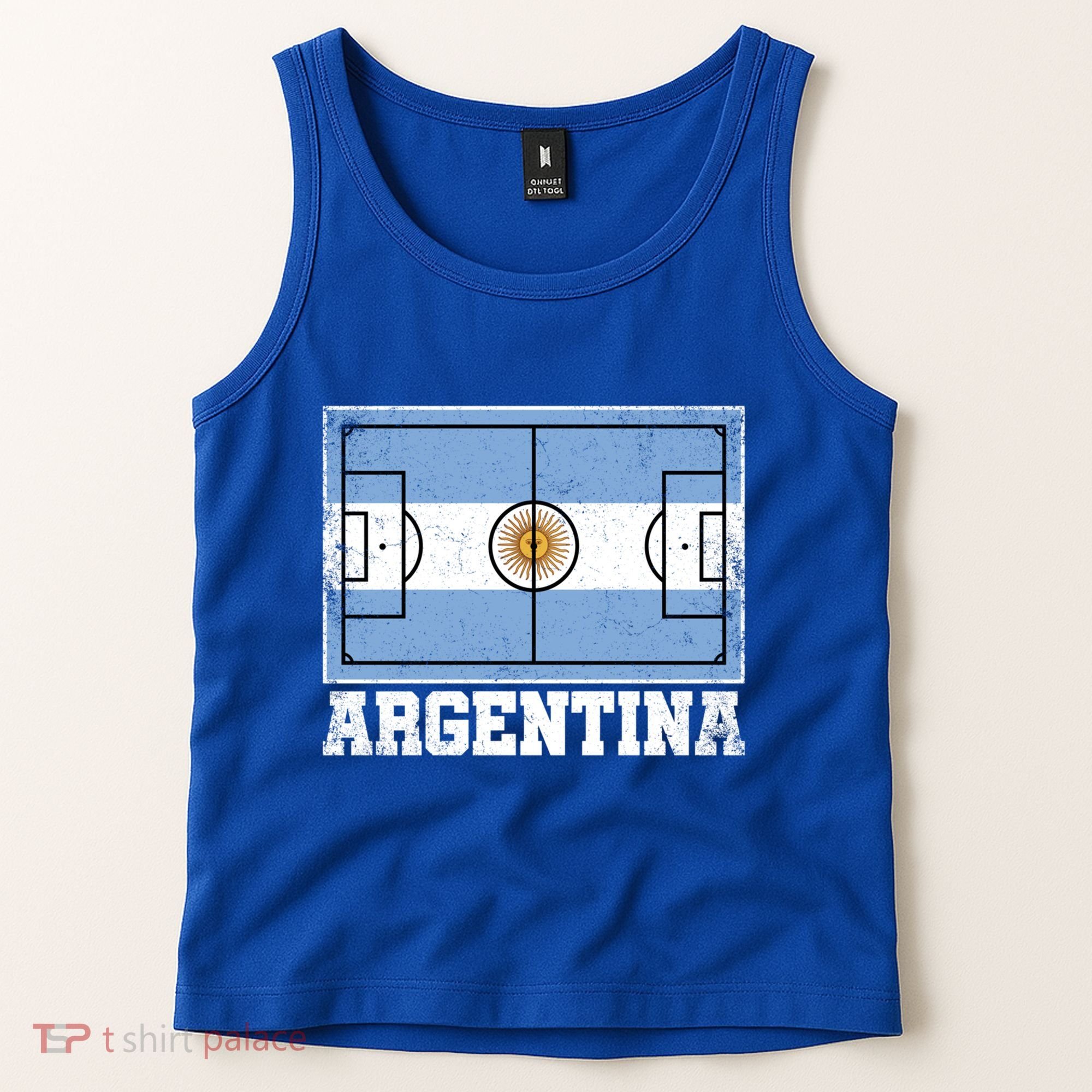 Argentina Soccer Field Country Flag Argentinian Pride Gift Tank Top