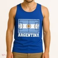 Argentina Soccer Field Country Flag Argentinian Pride Gift Tank Top thumb 3