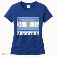 Argentina Soccer Field Country Flag Argentinian Pride Gift Women's T-Shirt thumb 0