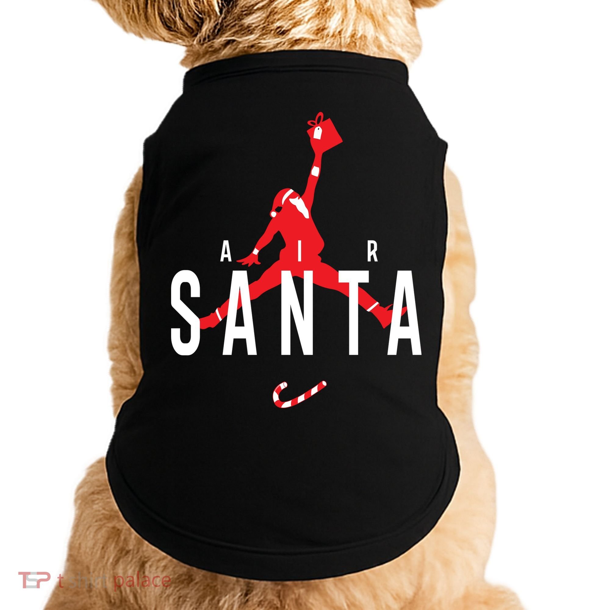 Air Santa Funny Xmas Basketball Doggie Tank